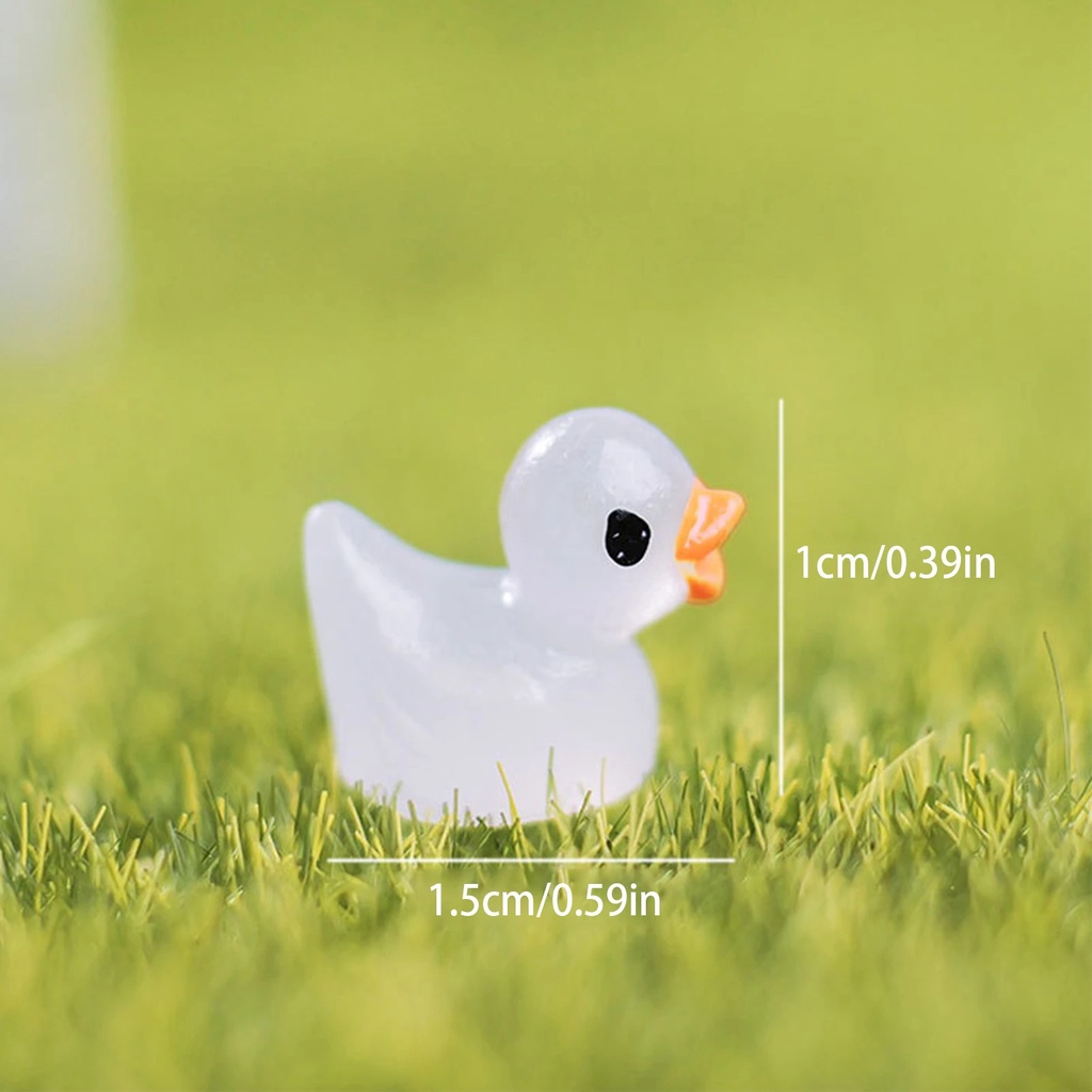 Bộ 20 Tượng Vịt Mini Bằng Nhựa Resin Phát Quang Trang Trí Tiểu Cảnh DIY