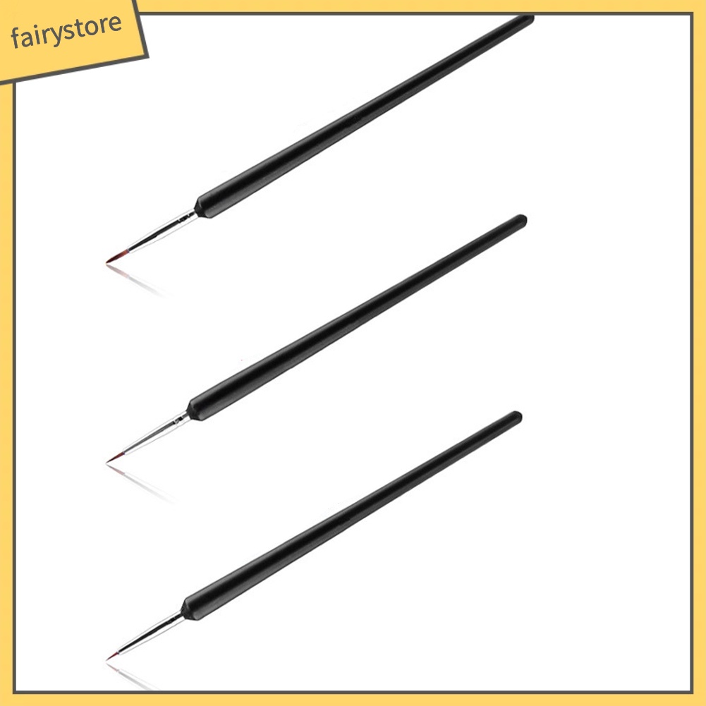 [Hàng mới về] Set 3 cọ vẽ trang trí móng nghệ thuật tiện dụng chất lượng cao