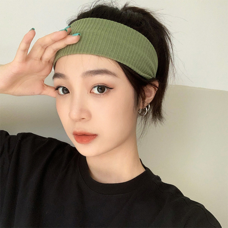 Băng Đô Len Màu Trơn Phong Cách Hàn Quốc Cho Nữ