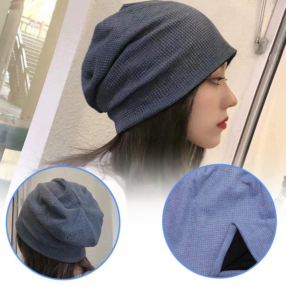 Mũ Beanie Cotton Trùm Đầu Thời Trang Cho Nữ