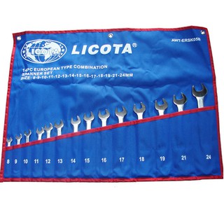Bộ vòng miệng 14 cây hệ mét 8-24mm licota - awt-ersk05b
