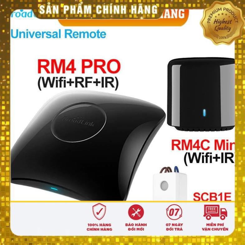 [bh 6 tháng] Bộ Điều Khiển Trung Tâm Hồng Ngoại (IR+RF) BROADLINK RM4 PRO Phiên Bản Quốc Tế