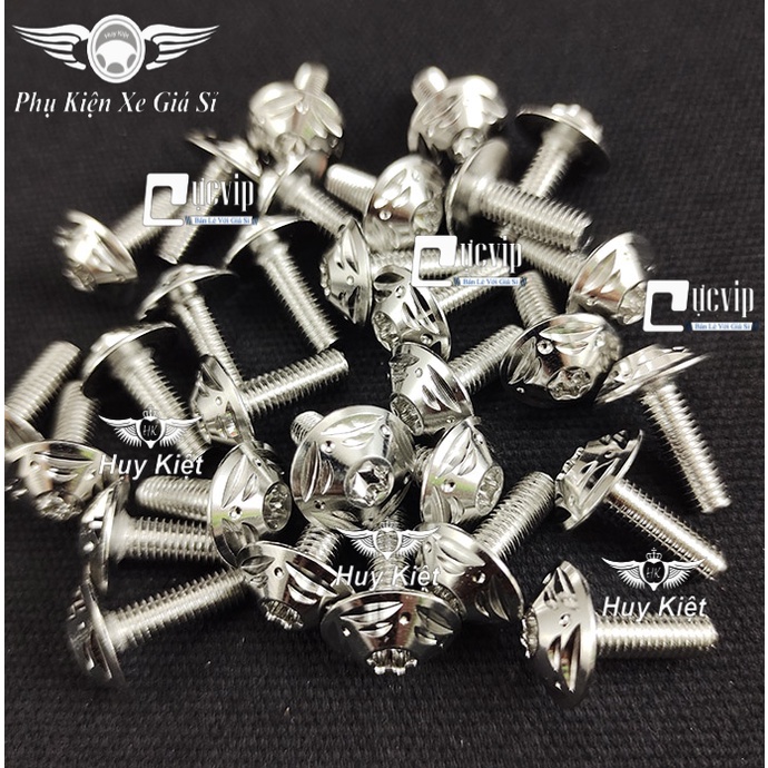 Ốc Dàn Áo Honda Salaya 5Li Nhuyễn Sao Nhọn Inox 304 Cho Win, Win X, Sonic, Vario, AB, Vision, Fu, Wave, Dr, Lead MS5114