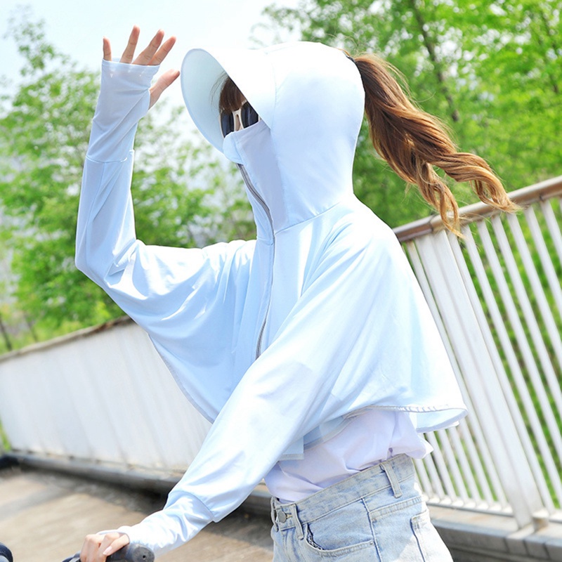 Áo Khoác Chống Nắng Và Tia Uv Bằng Vải Lụa Mát Thời Trang Mùa Hè Cho Nữ
