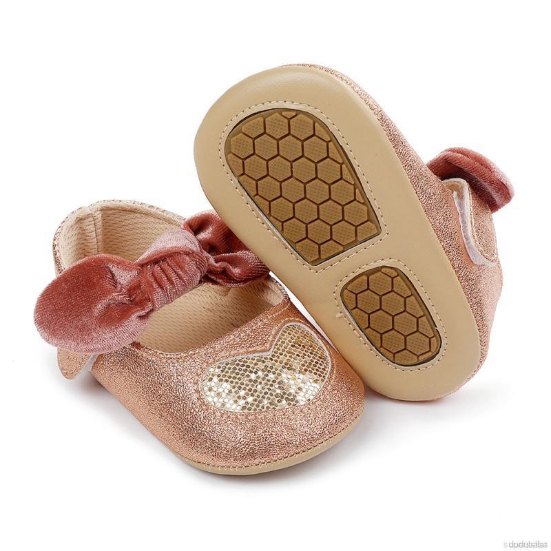 Sandal da trang trí nơ thời trang mùa hè đáng yêu dành cho bé gái