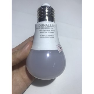 Bóng đèn led bulb tròn Duhal 7W, đổi màu 3 chế độ