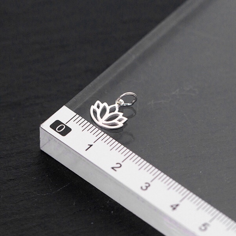 [S925] Charm bạc treo hoa sen - MH162