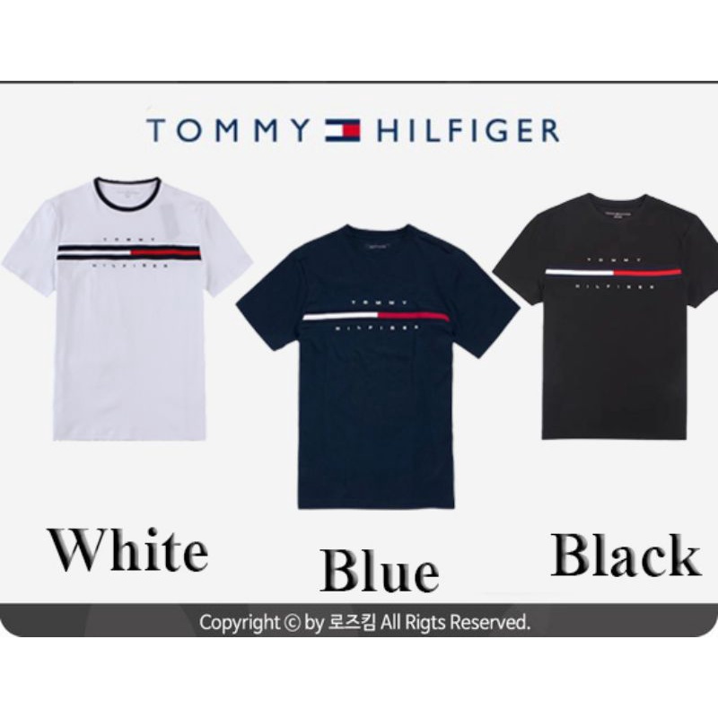 Áo thun nam nữ Tommy Hilfiger essential Flag logo Tshirt 3 màu hàng chính hãng