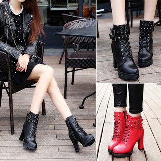 TR❤Giày Boot cao gót cá tính cho nữ