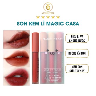 Set Son Kem Lì Magic Casa Love Lip Glaze Nội Địa Trung có 2 tone NPP Venus store