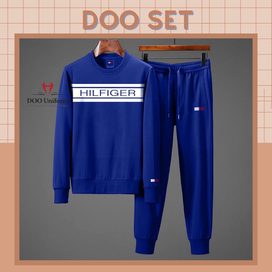 [DOO SET] Thời trang nam cao cấp mùa đông chữ in HILFIGER