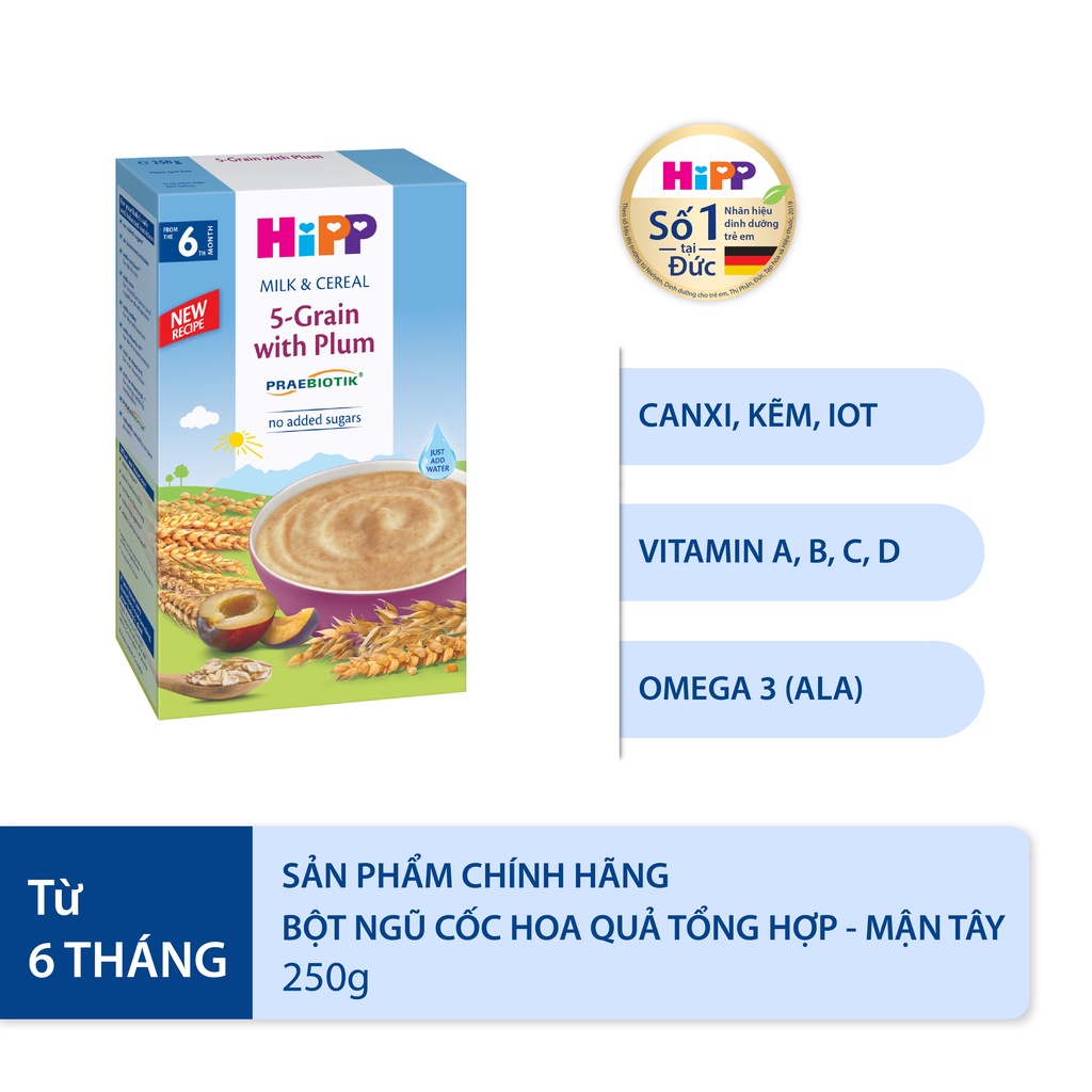 Combo ăn dặm HiPP Organic số 6: Dành cho bé ngủ sâu giấc - Nhập khẩu châu Âu