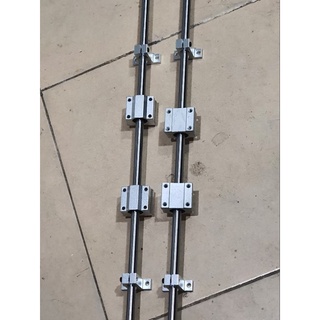 Combo 2 thanh trượt tròn ø12 x 0.5m + 4 gối đỡ sk12+ 4 con trượt scs12