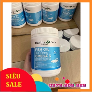 Viên dầu cá Healthy Care Fish Oil 1000mg Omega3 400v Úc, mẫu mới date xa, không mùi