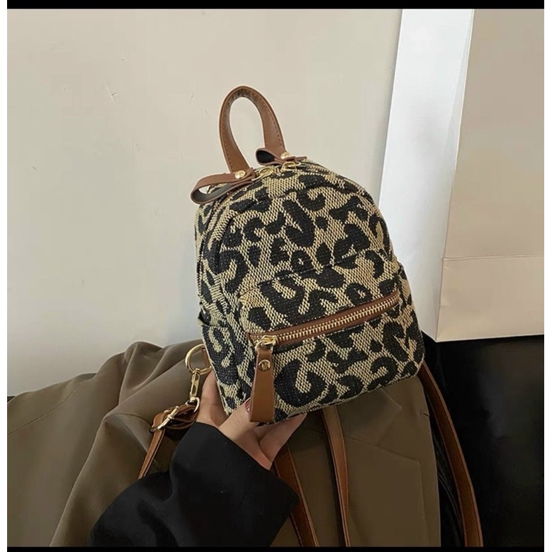 Balo mini thời trang chất liệu da dạ Lolichang_store phong cách Hàn Quốc