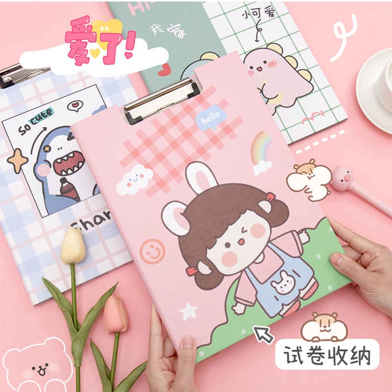 ⭐ iLado ⭐ Kẹp Tài Liệu A4 thư mục giấy kiểm tra Học Sinh Kí Dễ Thương File Kẹp Giấy Bìa Trình Bìa File Bảng Kẹp bảng trình kí kẹp tài liệu Bảng kẹp tài liệu Licao khổ bảng trình kí