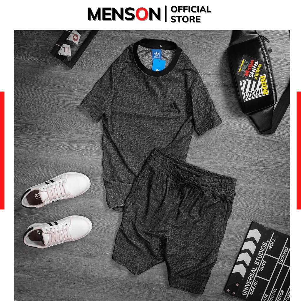 Bộ thể thao nam Adidas cao cấp mùa hè cộc tay chuẩn form HÀNG LOẠI 1 chất mát co giãn Menson MS350
