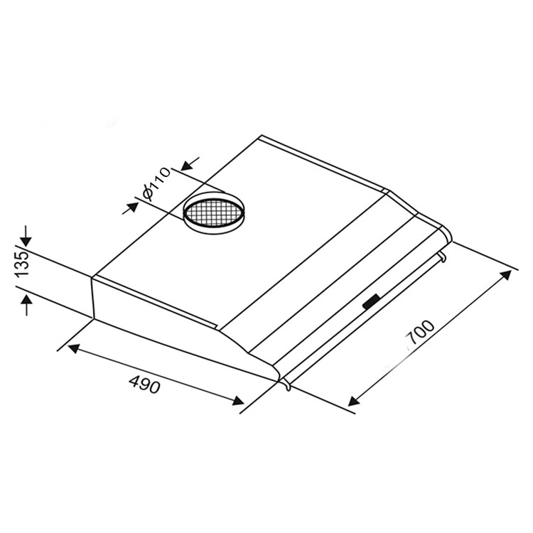 Máy hút mùi vỏ inox KAFF KF-8710I - Hàng chính hãng