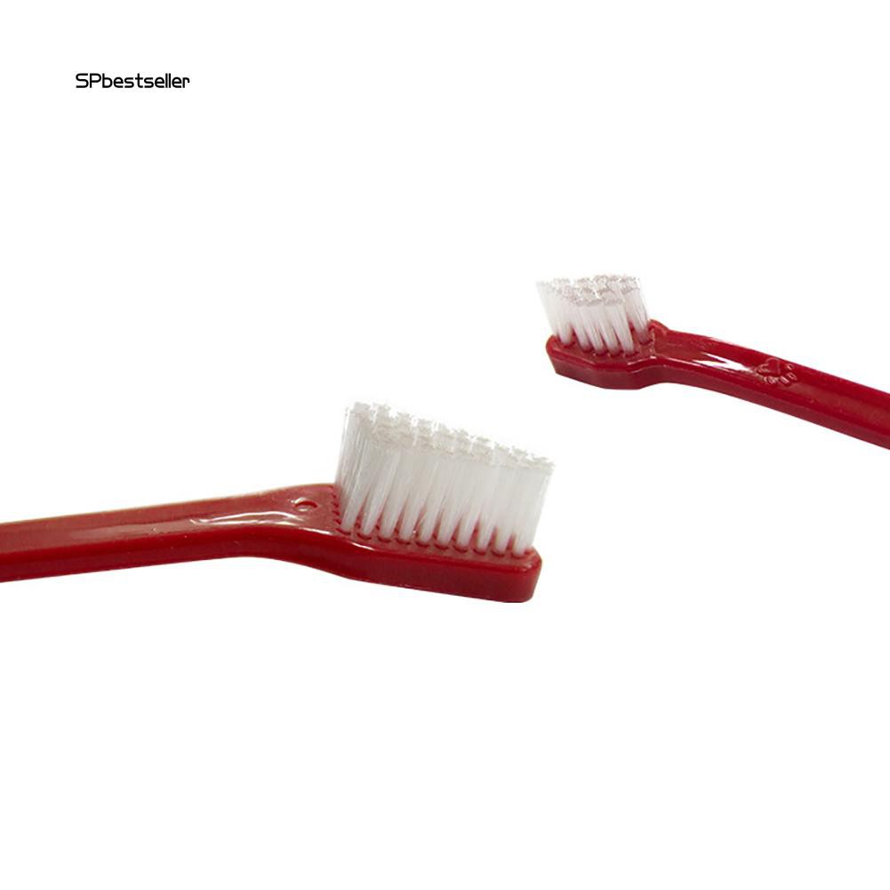 Bàn chải đánh răng thú cưng thiết kế hai đầu mềm mại chăm sóc hiệu quả