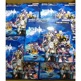 [Luffy TCG shop] Gói ngẫu nhiên 2 thẻ metal card trò chơi Genshin Impact chính hãng Bandai JP