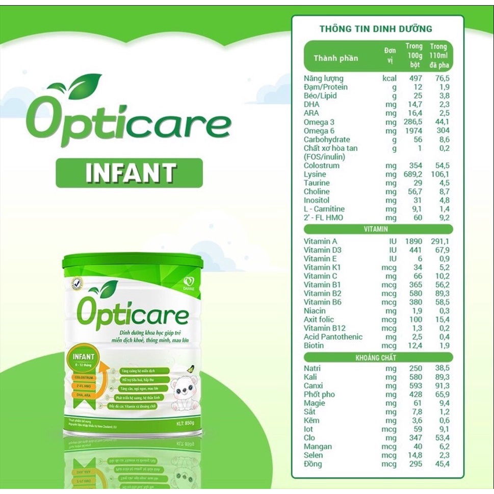 Sữa Bột Opticare Bé Ăn Ngon, Tăng Cân Toàn Diện - KC052