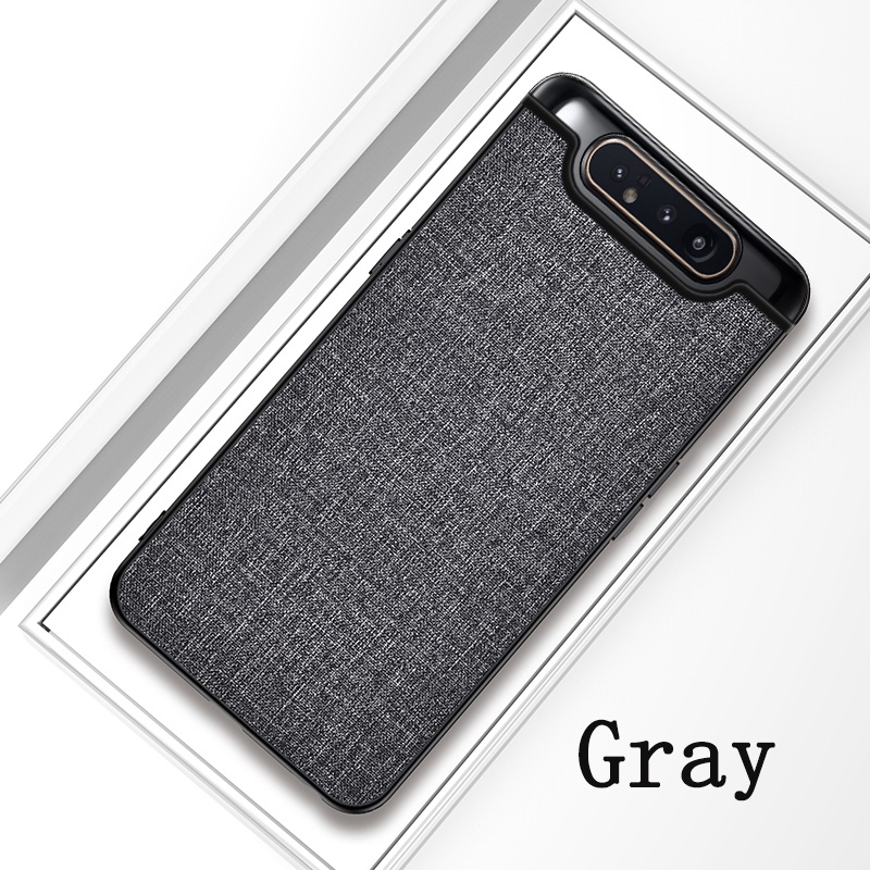 Ốp điện thoại lưng vải màu đa dạng dành cho Samsung Galaxy A80