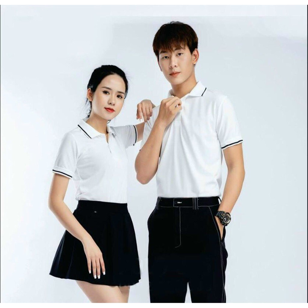 Áo thun nam nữ cổ trụ chất liệu mè thể thao Vải dày mịn Hàn Quốc HOT TREND | BigBuy360 - bigbuy360.vn