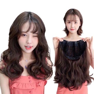 Tóc Giả Nửa Đầu Kẹp Chữ U Xoăn Ngắn Chất Sợi Tơ Hàn Cao Cấp Cao Cấp