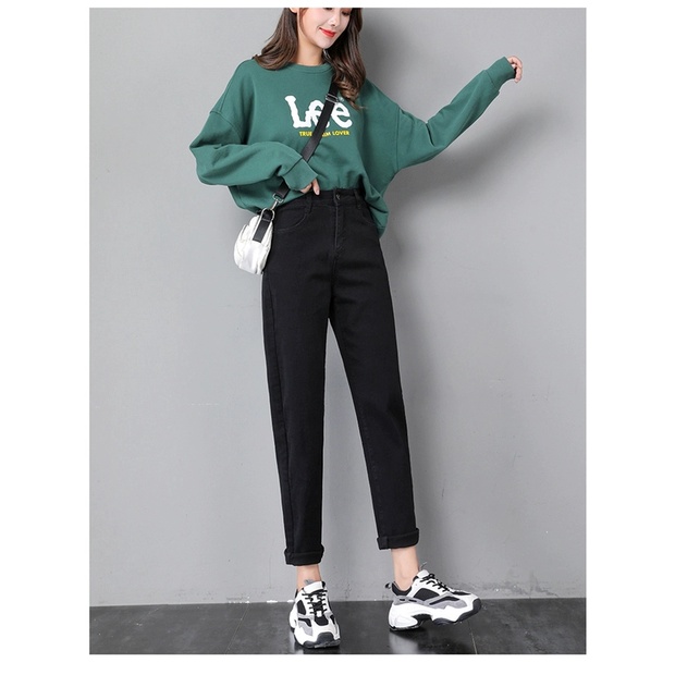 Quần bò baggy nữ quần jean đen baggy nữ quần jeans nữ lưng cao cạp cao quần nữ đẹp hot 2022 SKShop22 | BigBuy360 - bigbuy360.vn