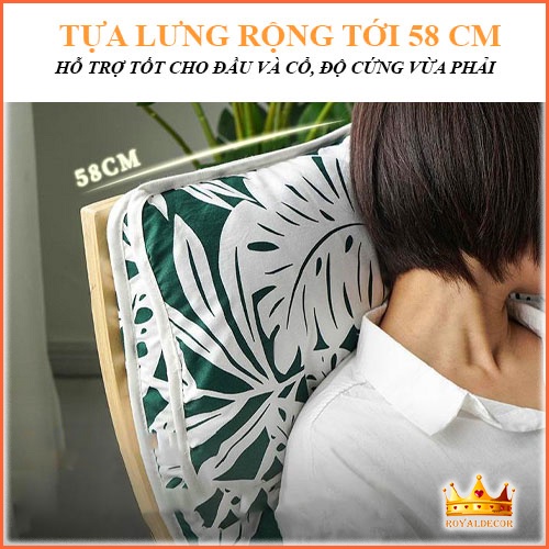 Ghế Poang Thư Giãn Bập Bênh ROYALDECORHN, Ghế Bập Bênh Thư Giãn Nghỉ Ngơi Đọc Sách Xem Tivi - Nội Thất Phòng Khách