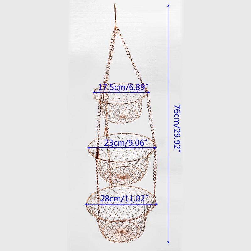 Rổ Đựng Trái Cây 3 Tầng Phong Cách Bắc Âu