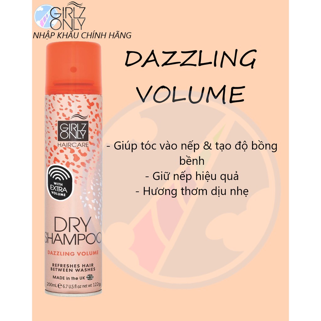 Dầu Gội Khô Giữ Tóc Bồng Bềnh, Sạch Thơm Girlz Only
