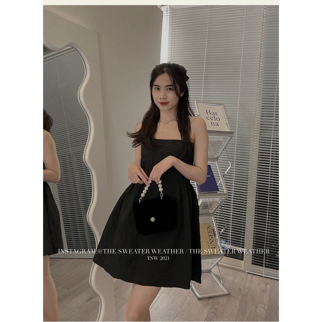 (Ảnh thật) Váy quây gấm minidress có sẵn đệm mút the.sweaterweather TSW | BigBuy360 - bigbuy360.vn