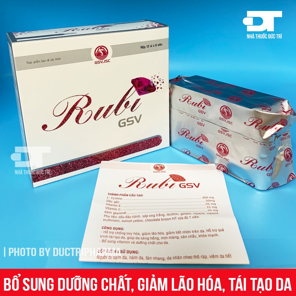 Viên uống Rubi GSV - Hỗ trợ làm đẹp da