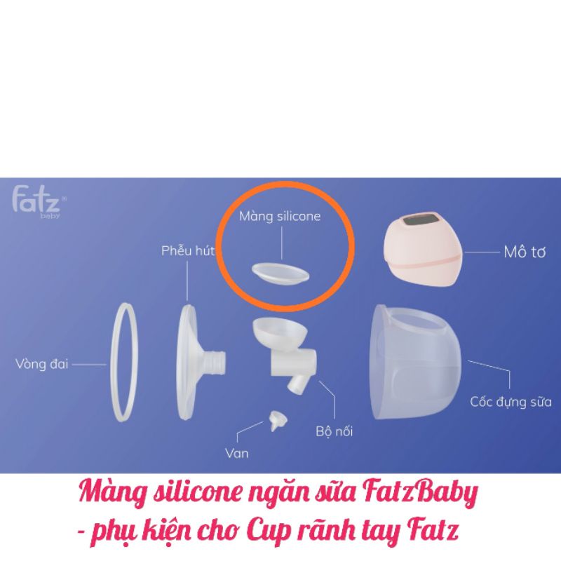 Màng silicone ngăn sữa - Phụ kiện cho Cup hút sữa rãnh tay FatzBaby Freemax 1 - Fatz FB1201CW