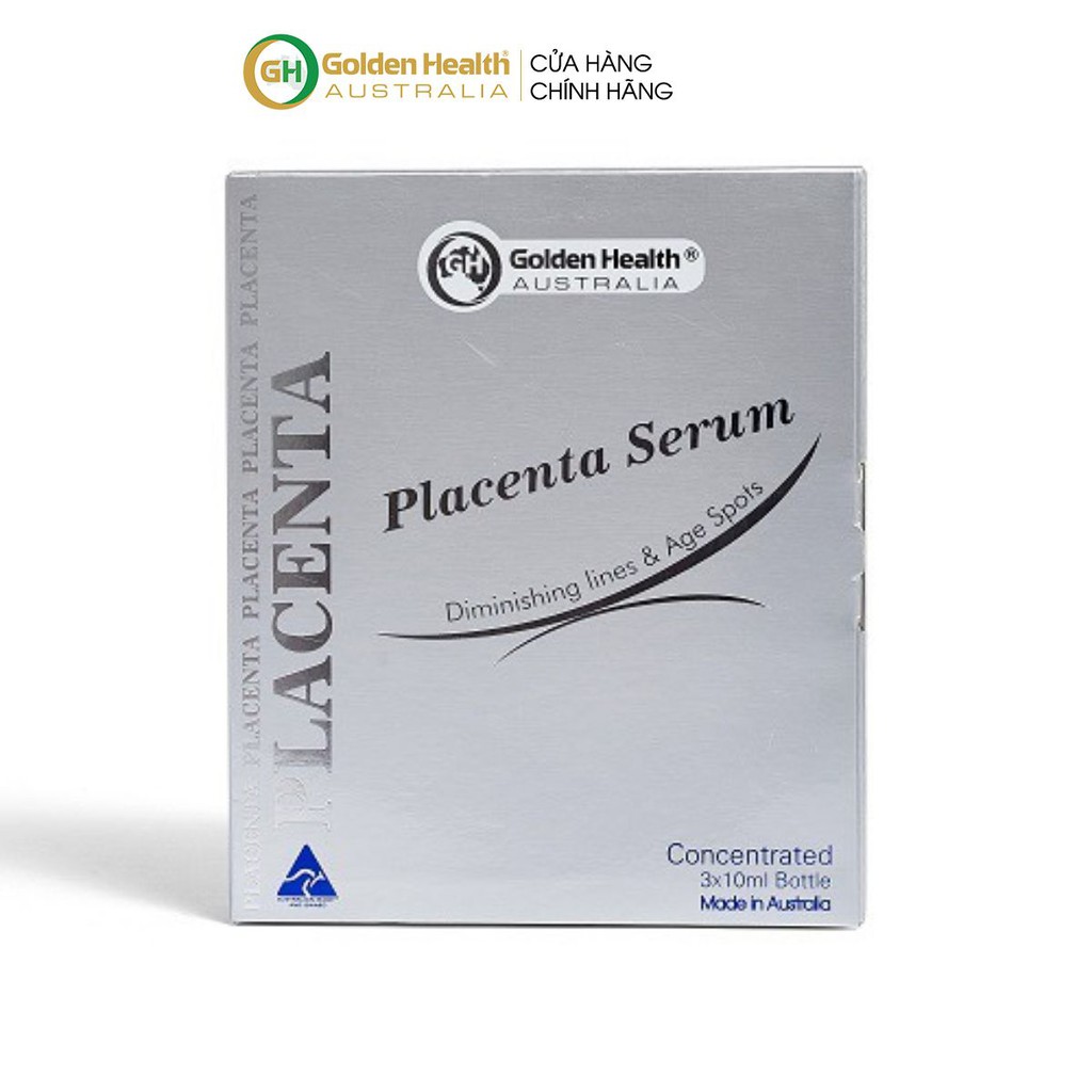 [GOLDEN HEALTH] Serum placenta nhau thai cừu loại bỏ nám, tàn nhang và trắng da - Hộp 3 lọ
