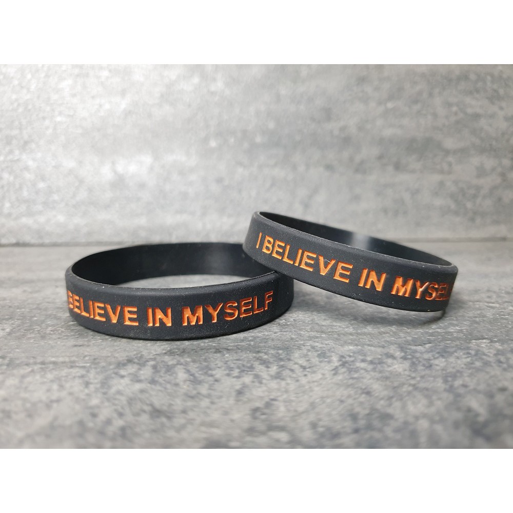 Vòng Đeo Tay Cao Su Thể Thao Nam Nữ I BELIEVE IN MYSELF - Men Sport