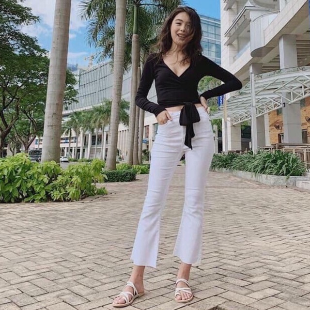 Quần skinny loe kaki co dãn cực đỉnh