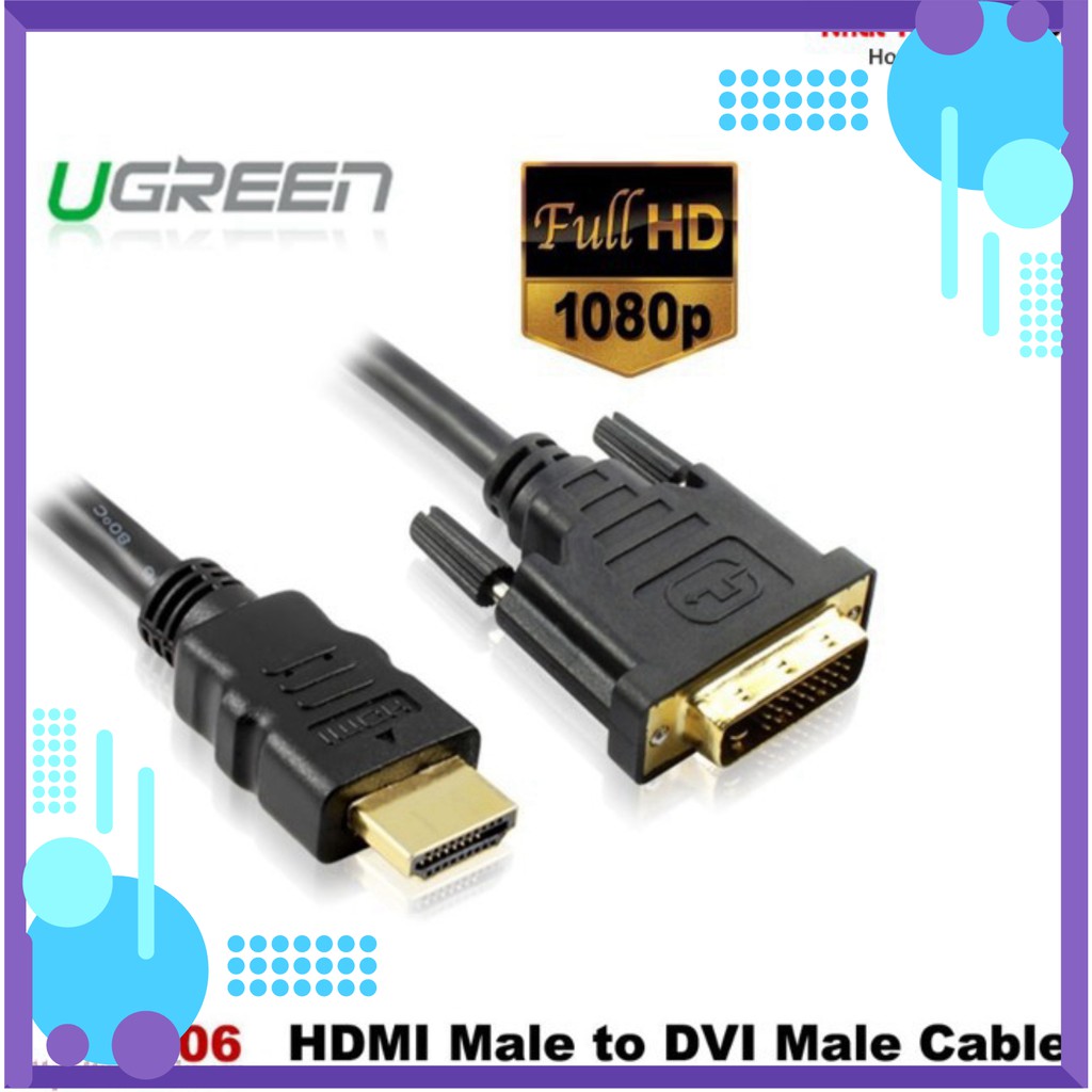 [HOT DEAL]  Cáp HDMI to DVI 24+1 dài 5m cao cấp Ugreen 10137