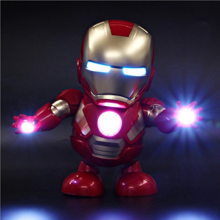 Người Máy Nhảy Múa Iron Man Phát NhạcTặng Kèm 3 Pin AA