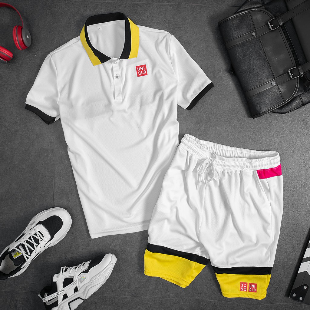 Bộ Mặc Nhà Thể Thao Nam Mùa Hè Phong Cách Cao Cấp, Bộ Uni Tennis Tập Gym Đi Chơi | BigBuy360 - bigbuy360.vn