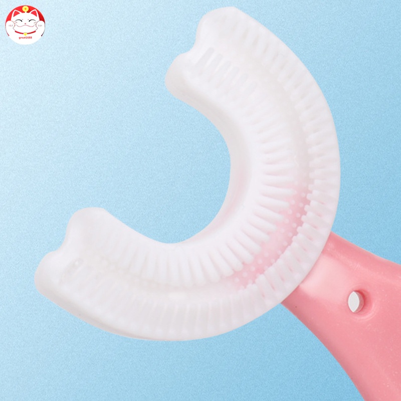 Bàn chải đánh răng hình chữ U làm sạch 360 độ dành cho bé
