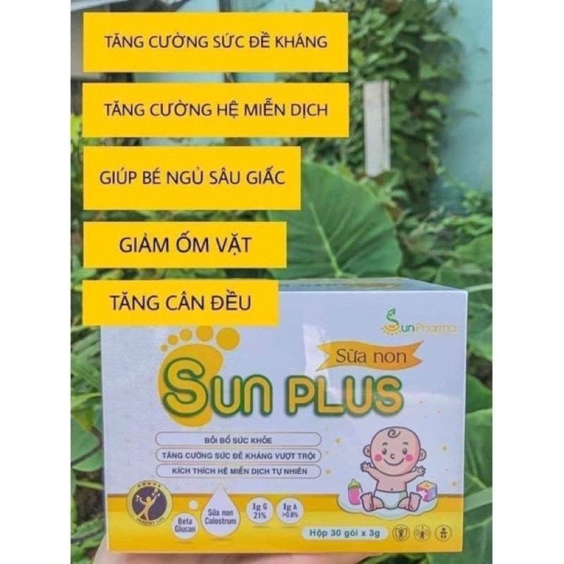 Sữa non Sun Plus hộp 30 gói chính hãng