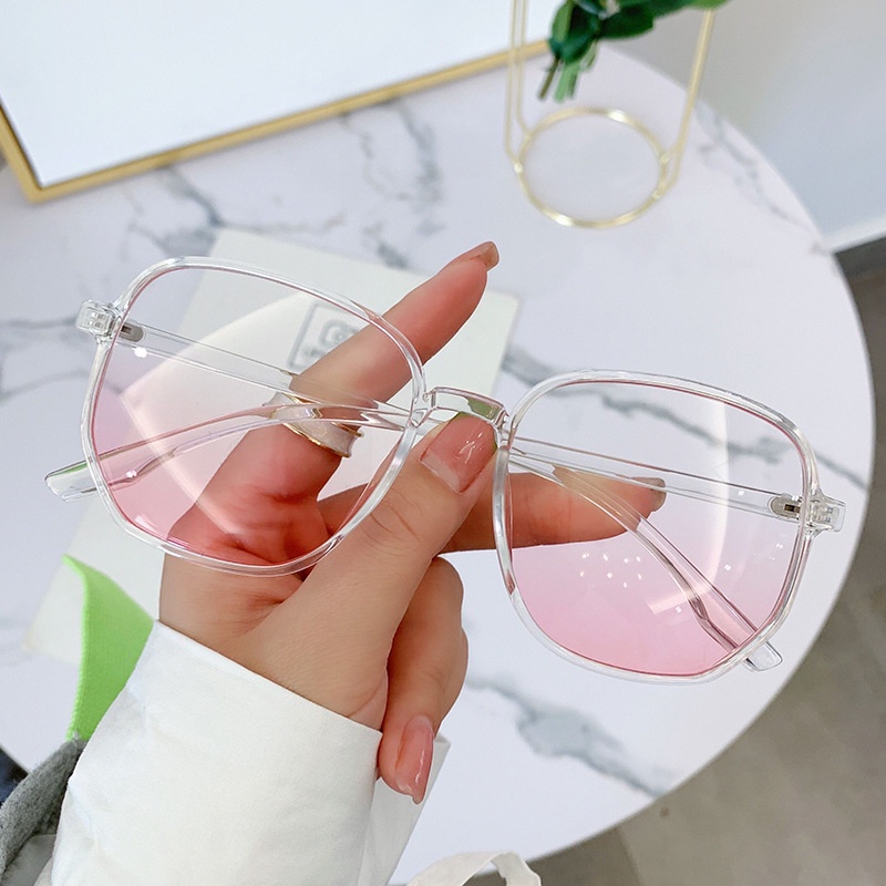 Mắt Kính Chống Ánh Sáng Xanh Gọng Tròn Trong Suốt Thời Trang Cho Nữ