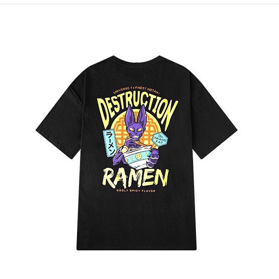 Áo thun tay lỡ form rộng Ramen - Thần Beruss phong cách unisex cho cả nam nữ,có big size - Áo thun oversize nam nữ AL08