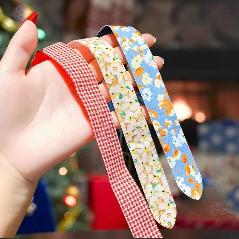 Bưu Thiếp Kẹp Tóc Họa Tiết Hoa / Nơ Có Khóa Dán Xinh Xắn Dành Cho Bé Gái