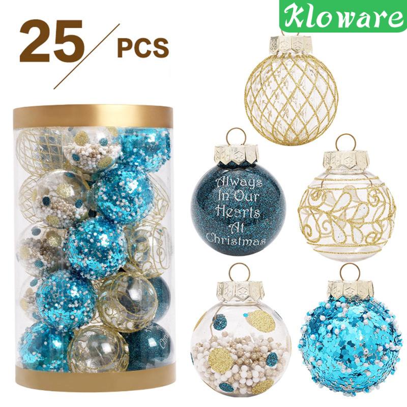 Bộ 25 Quả Châu Trang Trí Cây Thông Giáng Sinh