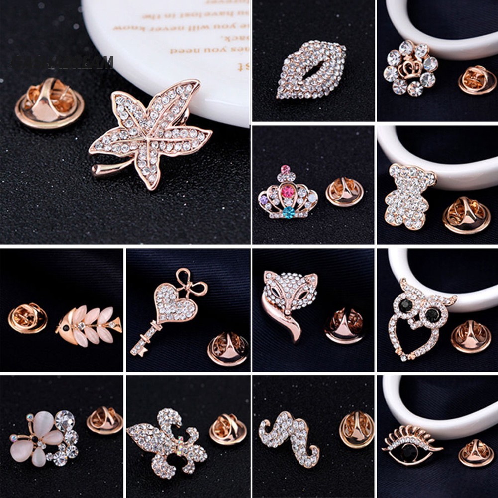 ♉GD Women's Fashion Rhinestone Inlaid Cute Brooch Pin Jewelry Party Xmas Gift