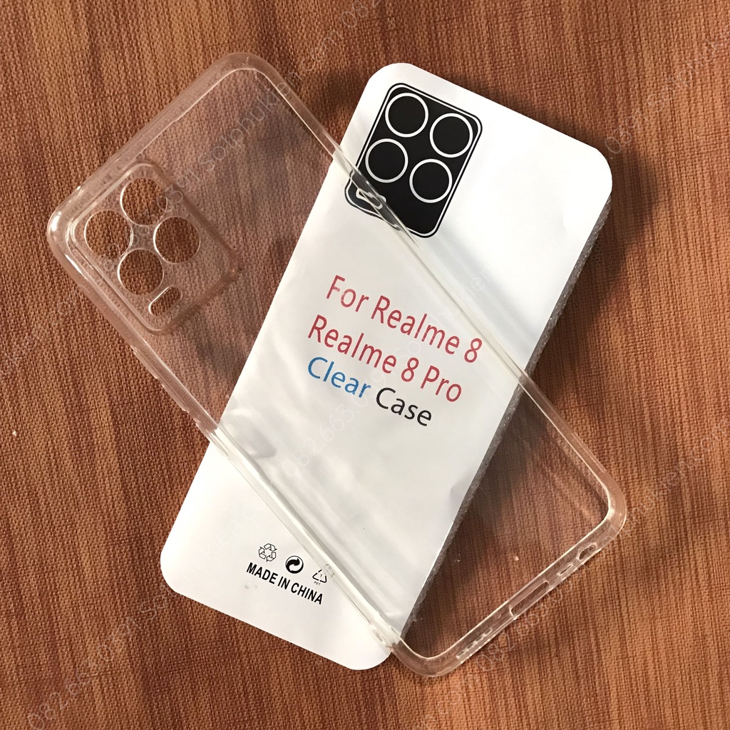 Ốp lưng Realme 8 / 8 pro dẻo trong suốt, có viền bảo vệ cam bền đẹp
