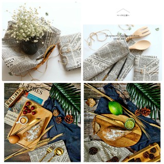 Vải in tờ báo hỗ trợ chụp ảnh trang trí decor